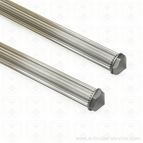 Parallel twin screw barrel for PVC pelletizing masterbatch